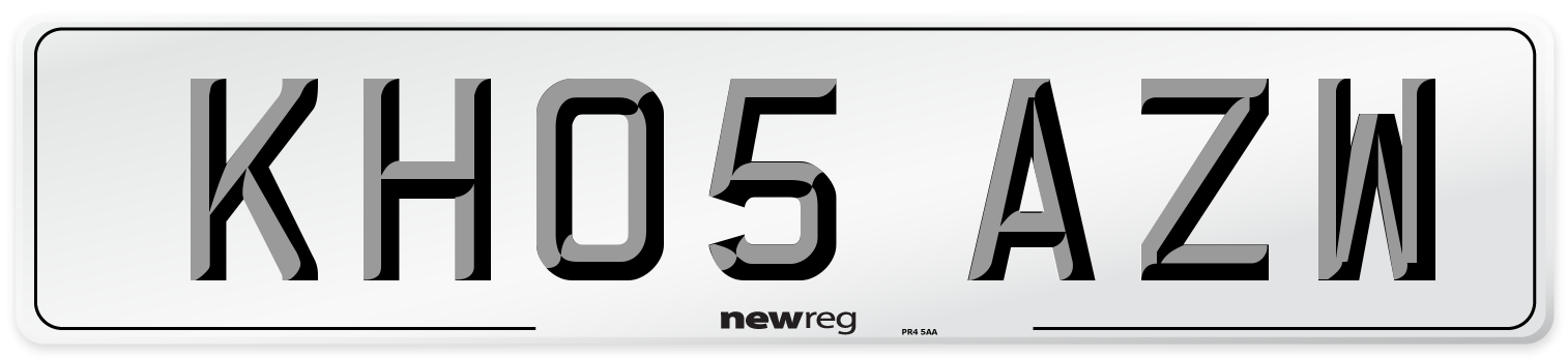 KH05 AZW Number Plate from New Reg